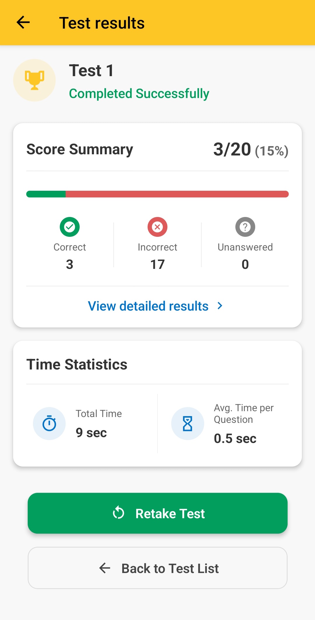 Test Results Summary